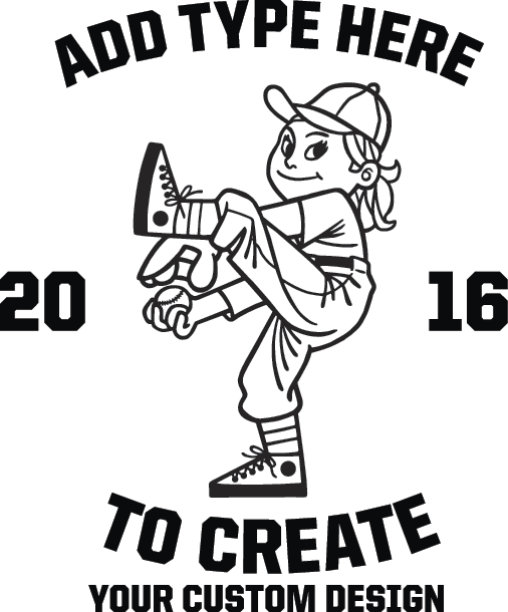 垒球球员设计格式图片下载