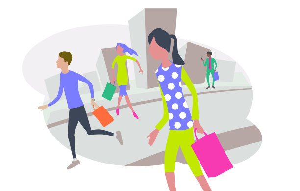 城市主题的购物者图片下载
