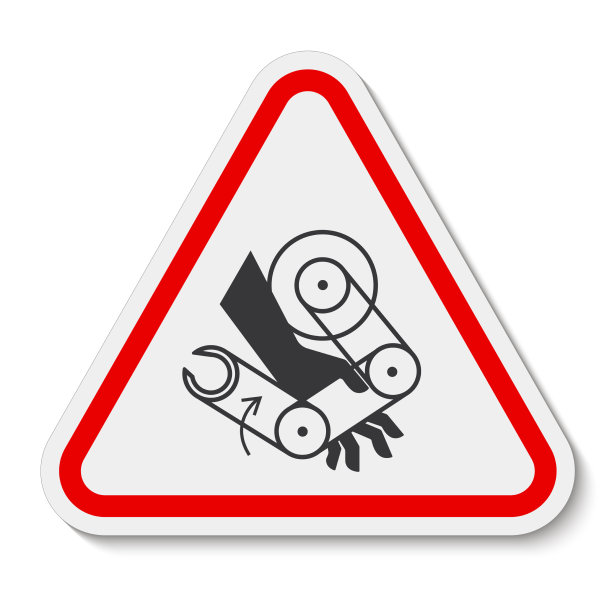 手压机器人符号标志隔离在白色图片下载