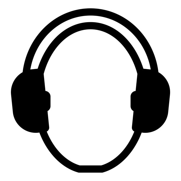 标志戴上白色的听力保护隔离图片下载