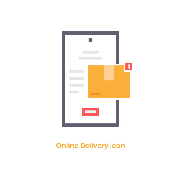 在线交付图标平面设计。图片下载