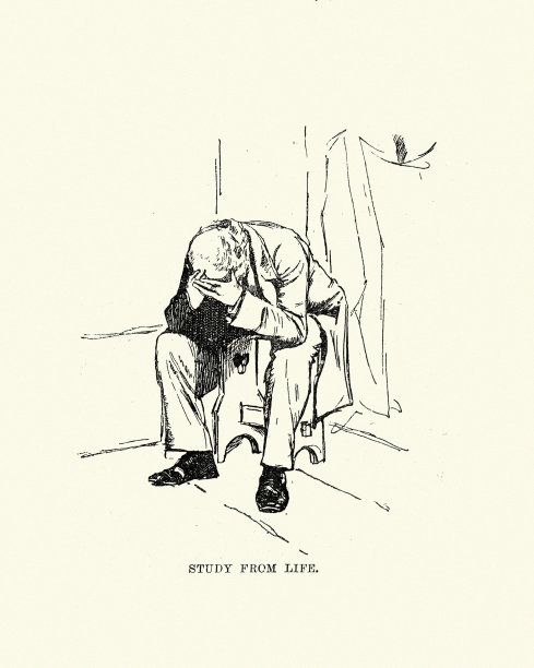 绝望的双手抱头的男人，维多利亚图片下载