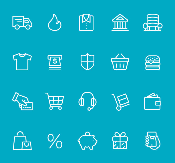 购物-线图标设置图片下载