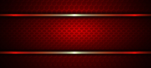 波尔多色系金属板，带有圆形网眼和装饰性金属条纹。图片下载