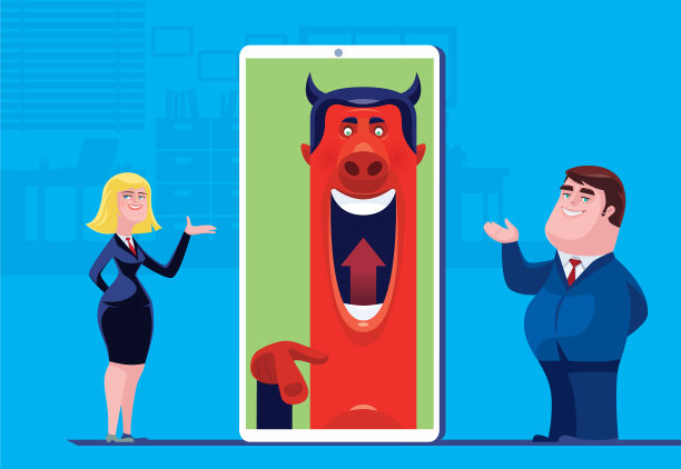 商业伙伴与邪恶的人一起出现图片下载