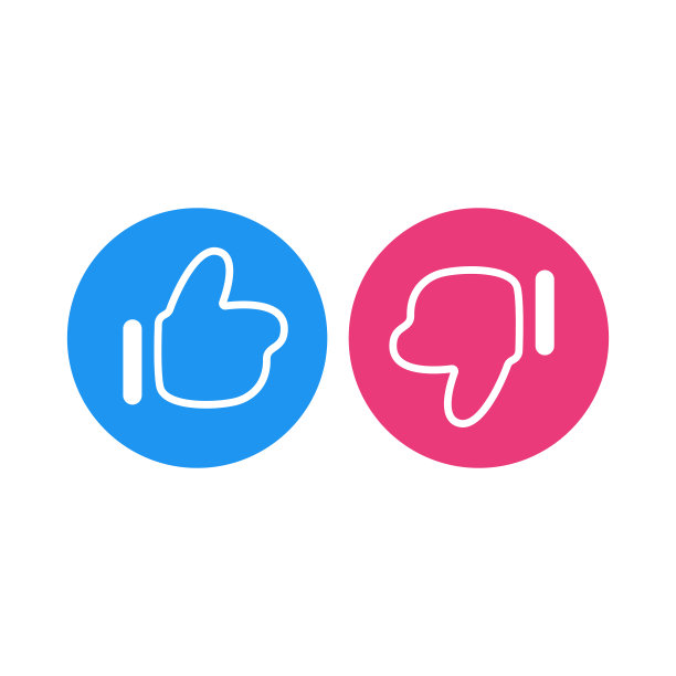 大拇指向上大拇指向下的图标设计图片下载