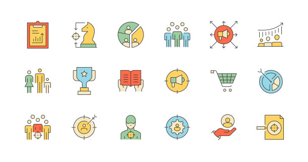 目标受众，市场，消费者，客户，战略图标图片下载