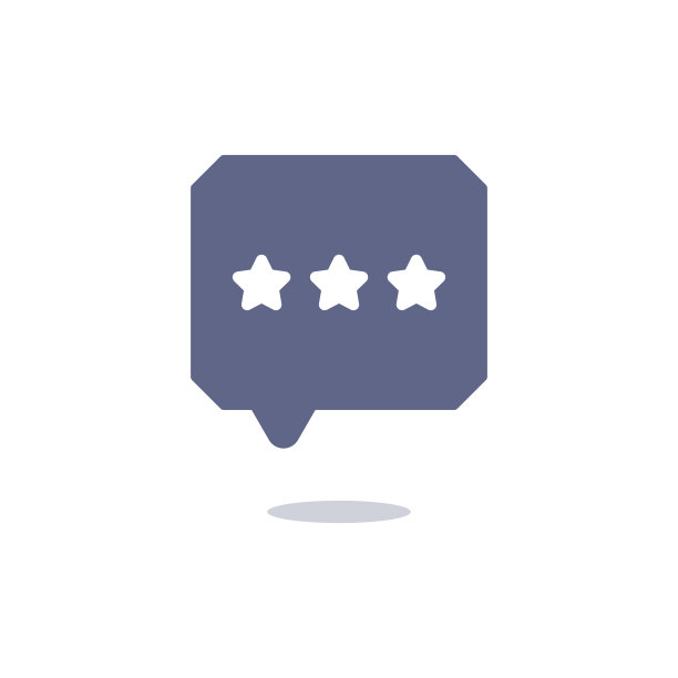 带星形图案的聊天气泡图标图片下载