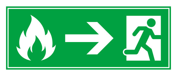 安全出口信号矢量。股票插图。孤立的图片下载