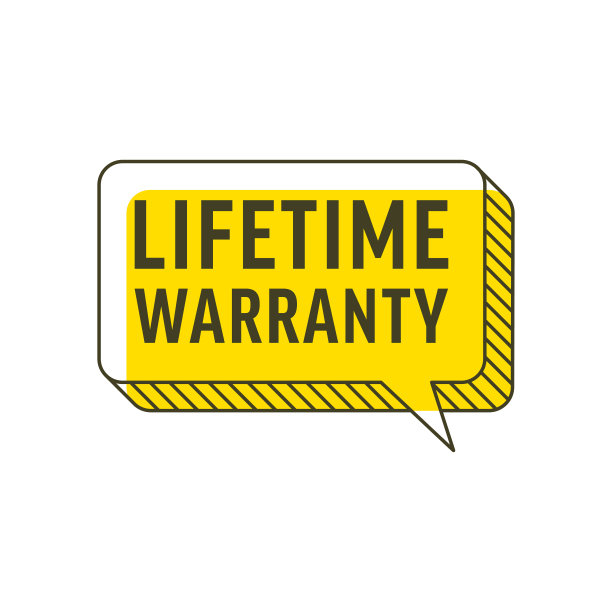 终身保修- 2D和3D语音气泡，通知模板。矢量股票插图与文字图片下载