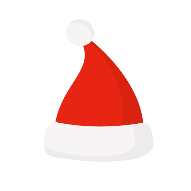 圣诞老人红帽子-矢量孤立股票插图图片下载