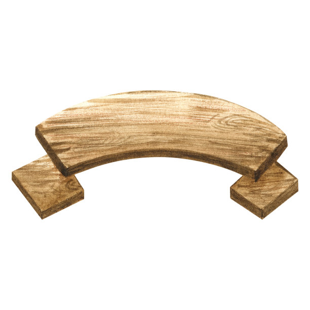 水彩画木片。用于临摹空间的木制招牌。木纹背景与水彩手绘。图片下载