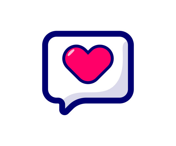 心脏形状的讲话气泡与编辑笔画图片下载