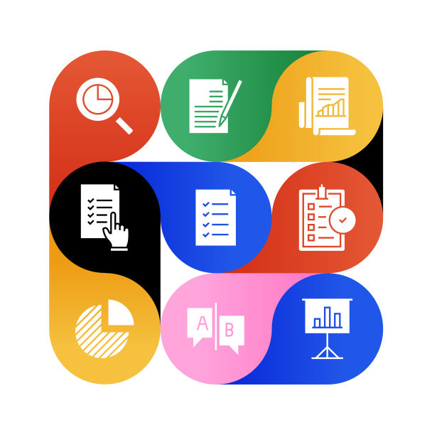 评估现代平面图标集概念设计图片下载