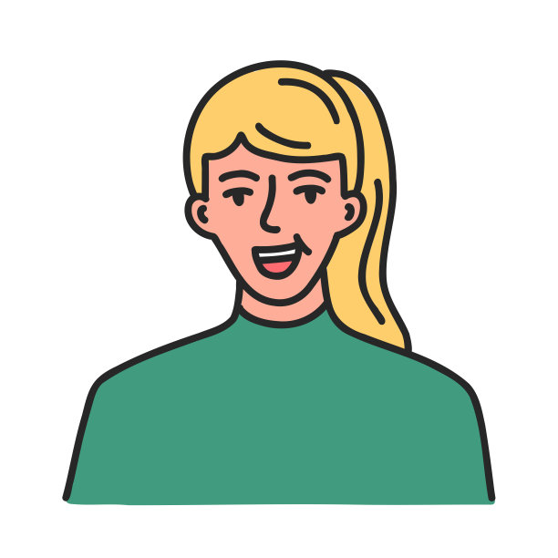 手绘年轻女性角色图片下载