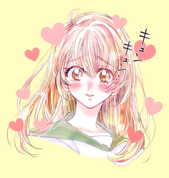 女学生恋爱的插图图片下载