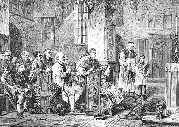 教堂里的婚礼仪式图片下载