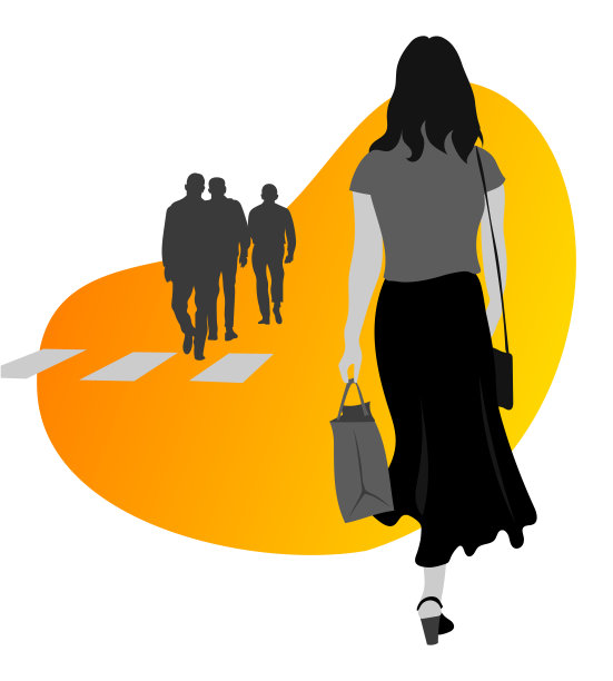 步行到工作弗拉特设计图片下载