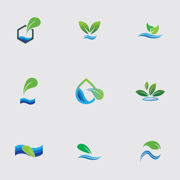 水培标志设计模板图片下载