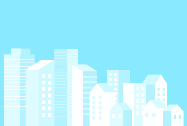 简单而时尚的建筑插图图片下载