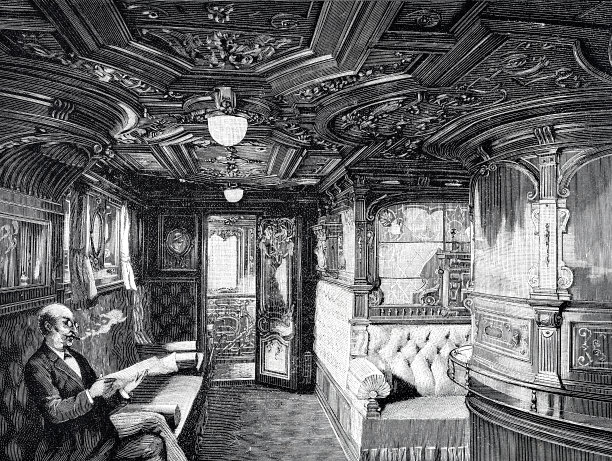 快船Lahn号，头等舱吸烟室图片下载