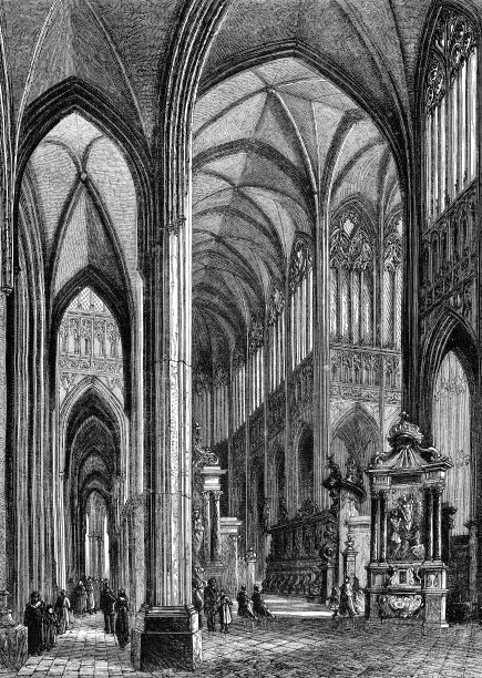 比利时卢森堡圣休伯特的圣休伯特修道院——19世纪图片下载