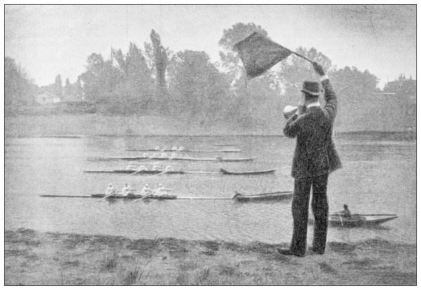 古色古香的图片:Asnières的帆船赛图片下载