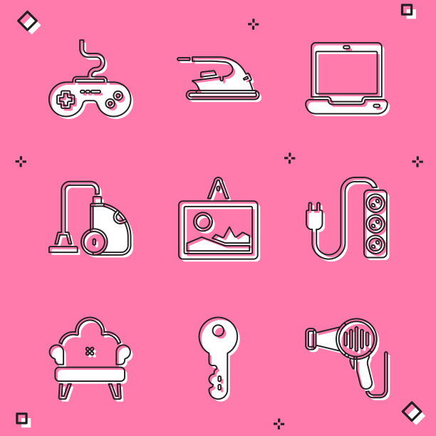 设定手柄电熨斗笔记本吸尘器图片下载