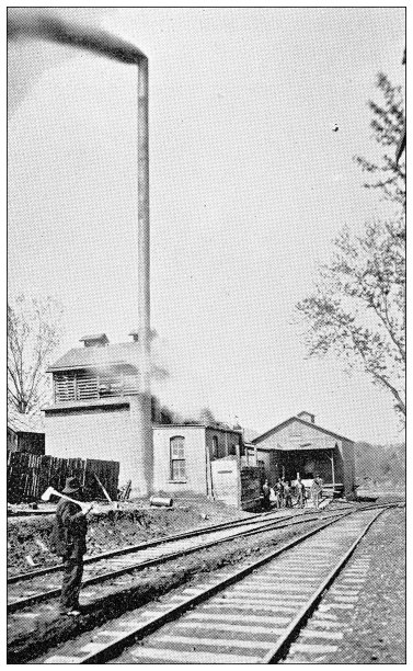 1898年，来自堪萨斯州劳伦斯的古董照片:冰植物图片下载