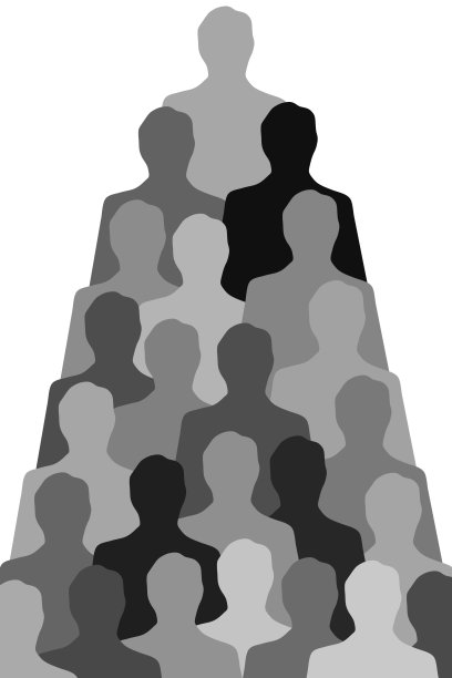 黑人和白人的金字塔图片下载