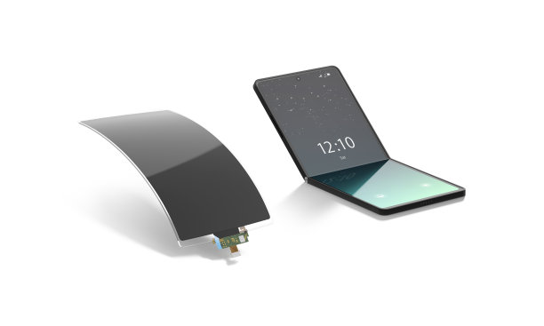 空白打开柔性翻盖和翻盖手机显示模型图片下载