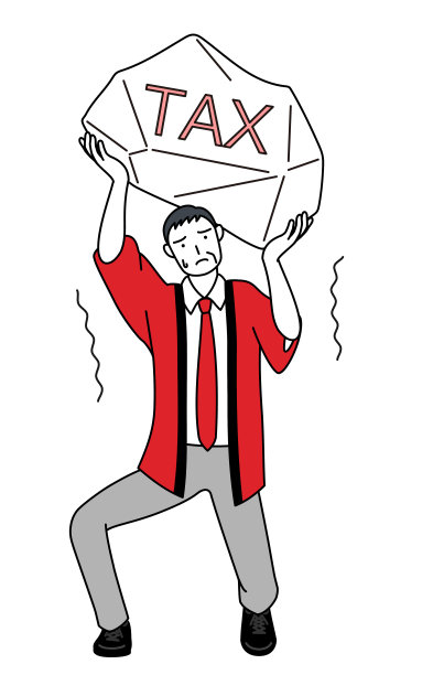 一位身穿红色快乐大衣的老人正在忍受增税的痛苦图片下载