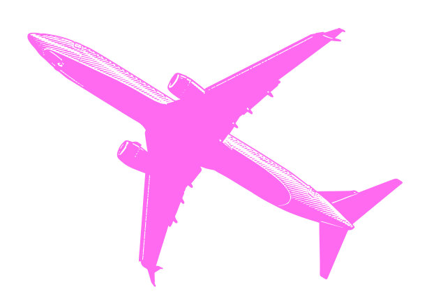 客机在白色背景上裁剪图片下载