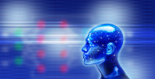 人工神经网络神经元与机器人的深度学习信息图图片下载