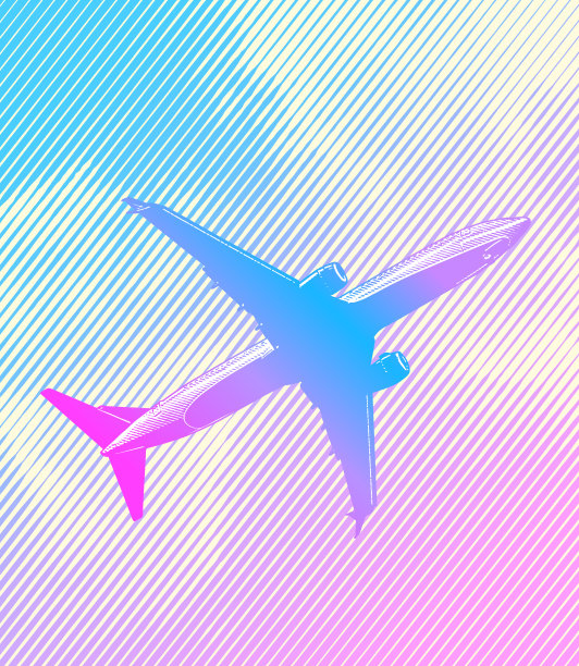 客机在云层中飞行图片下载