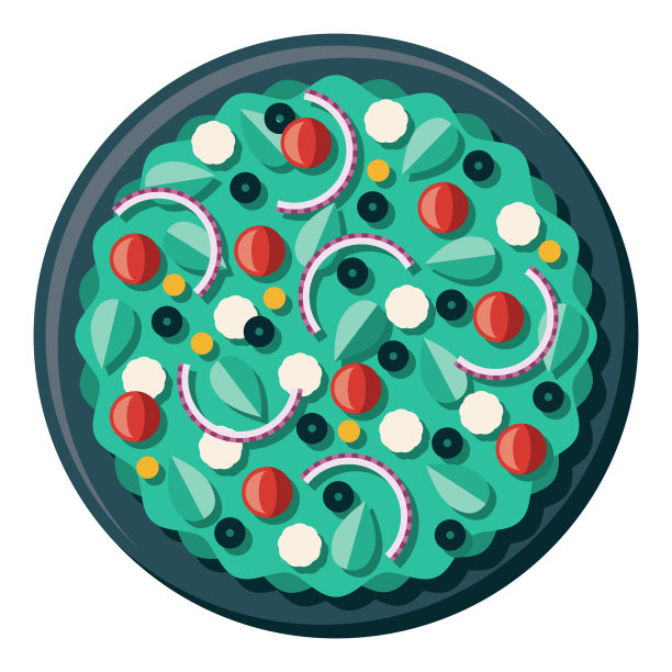 新鲜沙拉图标上透明的背景图片下载