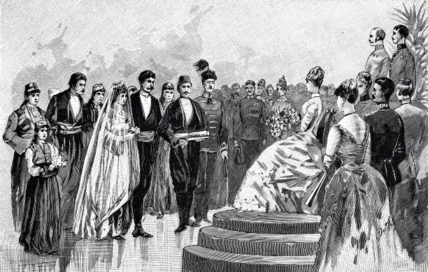 奥地利王储夫妇的波斯尼亚之旅:婚礼夫妇图片下载