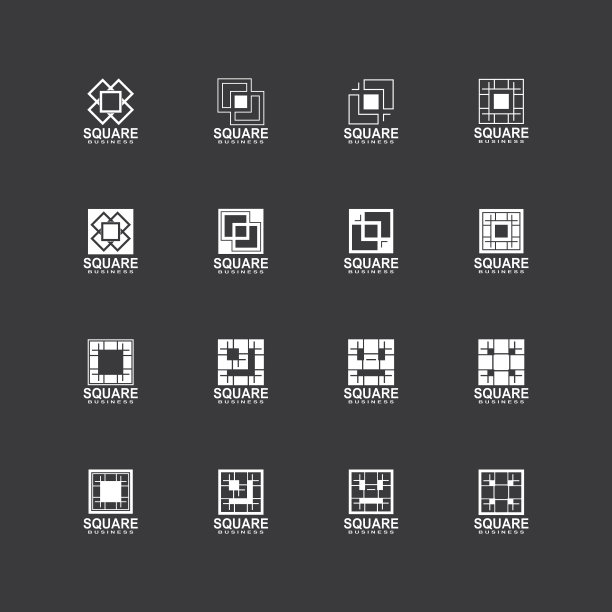 广场业务图标和符号模板图片下载