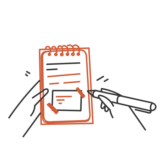 手绘涂鸦手写在备忘录纸笔记插图矢量图片下载