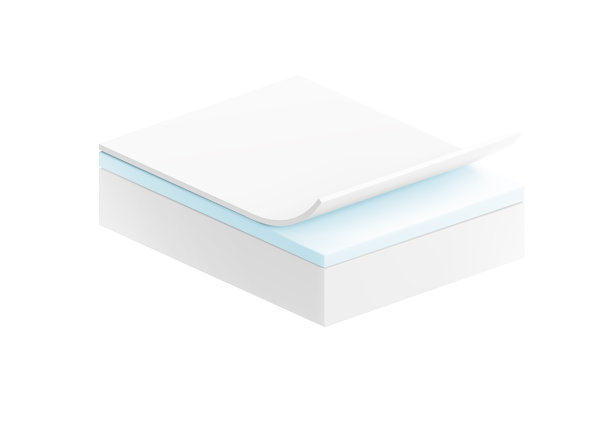 逼真的三层材料。很好的信息图表基础。矢量插图隔离在白色背景上。图片下载