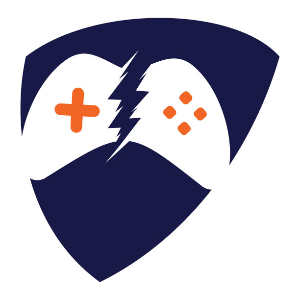 迅雷游戏logo，游戏控制带有闪电图标的logo图片下载