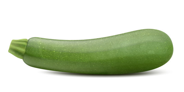 新鲜的生蔬菜西葫芦分离在一个白色的背景。现实的3d矢量插图。可用于广告、包装、横幅、印刷品、网页设计图片下载