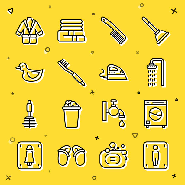 主营:男坐便器，洗衣机，淋浴器，发刷，牙刷，橡皮鸭，浴袍，电熨斗。向量图片下载