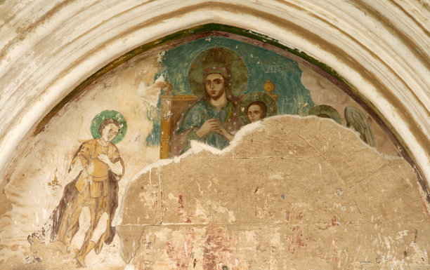 修道院的教堂壁画图片下载