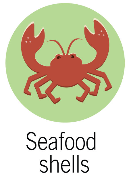 海鲜贝壳可堆肥产品图标图片下载