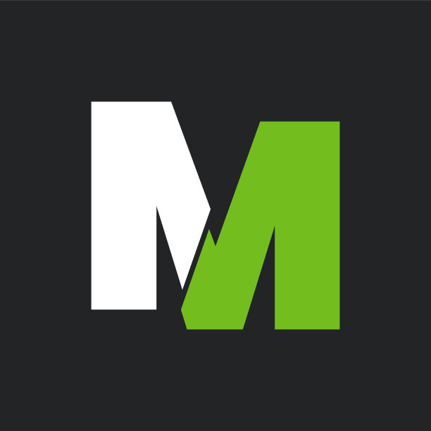 M字母粗体和现代标志模板。M字母字体既专业又令人难忘。在字母表中使用与品牌相关的颜色。“M”字母给人一种破碎的印象。M标识很简单图片下载