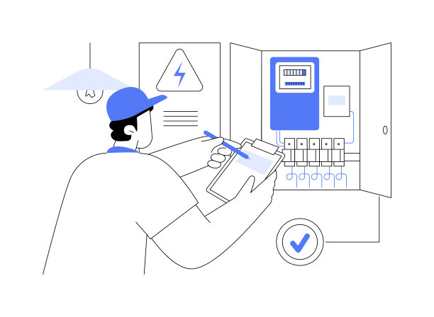 家庭能源审计员抽象概念矢量插图。图片下载