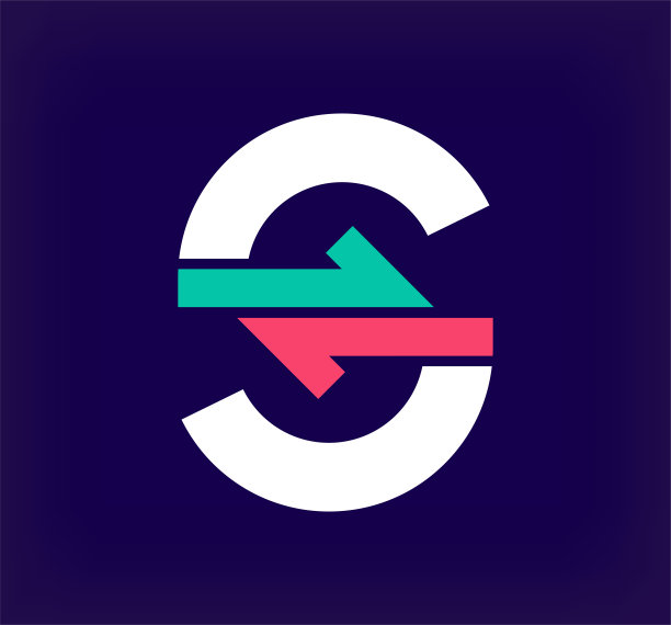 创意S字母箭头设计。图片下载