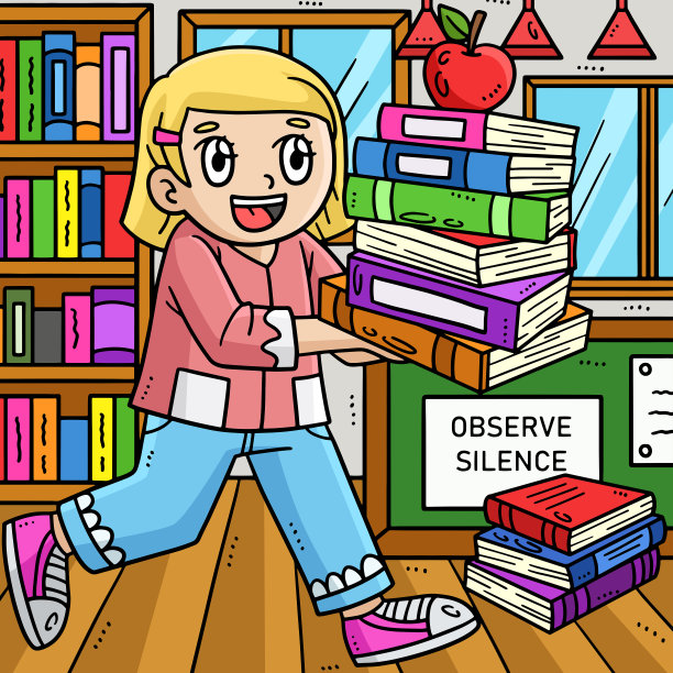 回到学校的孩子带着彩色的书图片下载