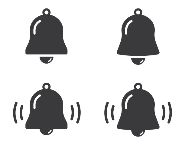 贝尔图标集在时尚的平面风格孤立的网站设计，标志和应用程序。图片下载